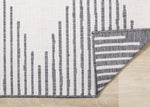 Summer Breeze 6'7" x 9'6" Outdoor Reversible Rug Triangles - Grey, Cream