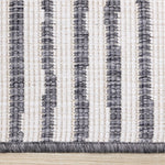 Summer Breeze 6'7" x 9'6" Outdoor Reversible Rug Triangles - Grey, Cream