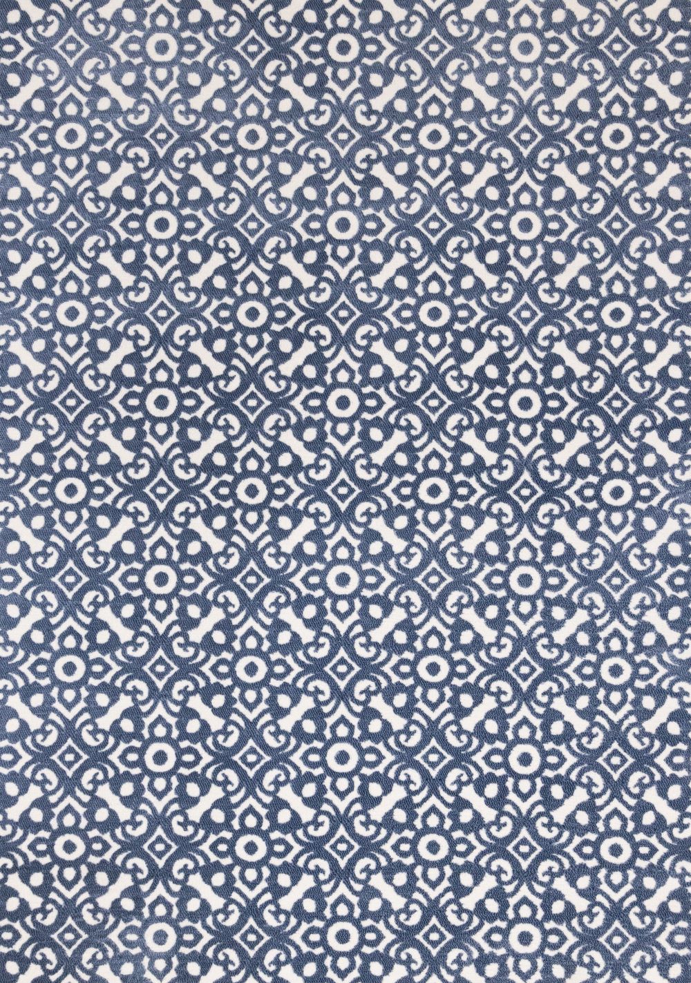 Feeling Connected 7'10" x 10'6" Damask Design Area Rug - Blue