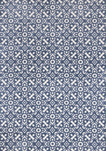 Feeling Connected 7'10" x 10'6" Damask Design Area Rug - Blue