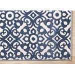 Feeling Connected 5'3" x 7'7" Damask Design Area Rug - Blue