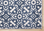 Feeling Connected 7'10" x 10'6" Damask Design Area Rug - Blue