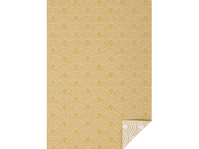 Summer Breeze 5'3" x 7'7" Outdoor Reversible Rug Rainbow Arch Pattern - Yellow, White