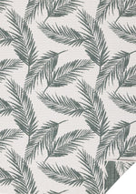 Summer Breeze 6'7" X 9'6" Outdoor Reversible Rug - Green, Leaf Motif