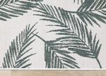Summer Breeze 6'7" X 9'6" Outdoor Reversible Rug - Green, Leaf Motif