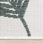 Summer Breeze 5'3" x 7'7" Outdoor Reversible Rug - Green, Leaf Motif