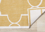 Summer Breeze 6'7" x 9'6" Outdoor Reversible Geometric Rug - Yellow, White
