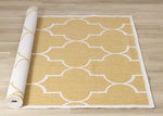 Summer Breeze 6'7" x 9'6" Outdoor Reversible Geometric Rug - Yellow, White