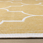 Summer Breeze 6'7" x 9'6" Outdoor Reversible Geometric Rug - Yellow, White