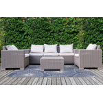 Summer Breeze 5'3" x 7'7" Outdoor Reversible Dandelion Wish Rug - Blue, White