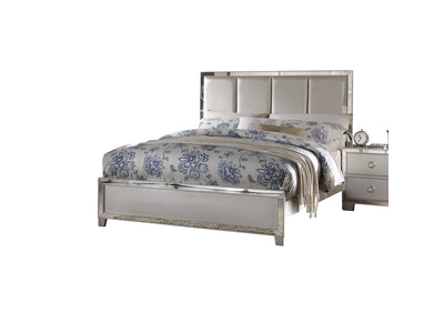 Gisele II Queen Bed - Matte Gold and Platinum