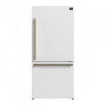 Forno Milano 62" White 2-piece Freestanding Dual Bottom Freezer Refrigerator (34.4 Cu. Ft.) - FFFFD1787-60WHT