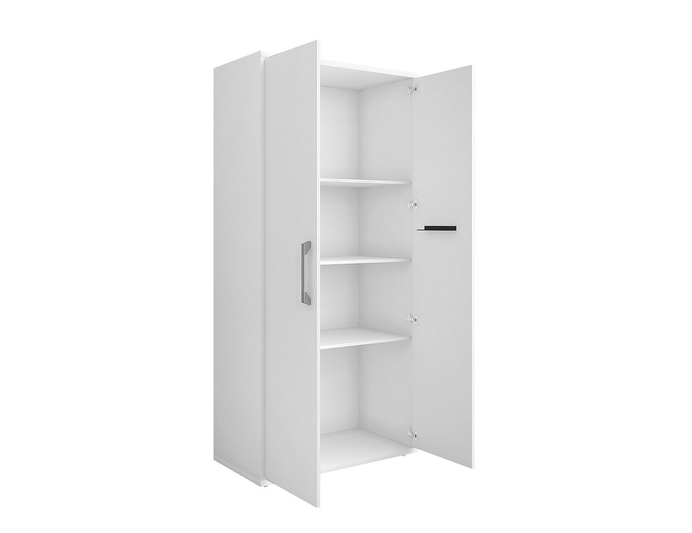 Lunde Tall Garage Cabinet - White Gloss