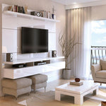 Lavo 72.5" Floating Wall Theater Entertainment Centre - White Gloss