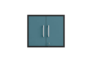 Lunde Floating Garage Storage Cabinet - Blue Gloss