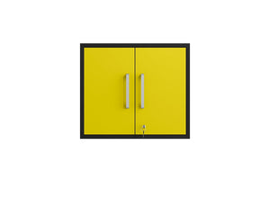 Lunde Floating Garage Storage Cabinet - Yellow Gloss