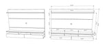 Lavo 86.5" Floating Wall Theater Entertainment Centre - White