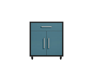 Lunde Mobile Garage Storage Cabinet - Blue Gloss