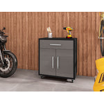 Lunde Mobile Garage Storage Cabinet - Grey Gloss