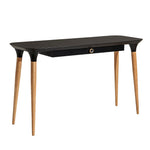 Cinkota Compact Pine Wood Office Desk - Black / Cinnamon