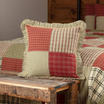 Mayfred 18 x 18 Pillow - Khaki/Barn Red