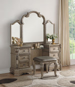 May Vanity Desk - Antique Champagne