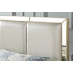 Gisele II King Bed - Matte Gold and Platinum