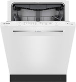 Bosch White 300 Series 24" Dishwasher with Pocket Handle - SHP53EM2N
