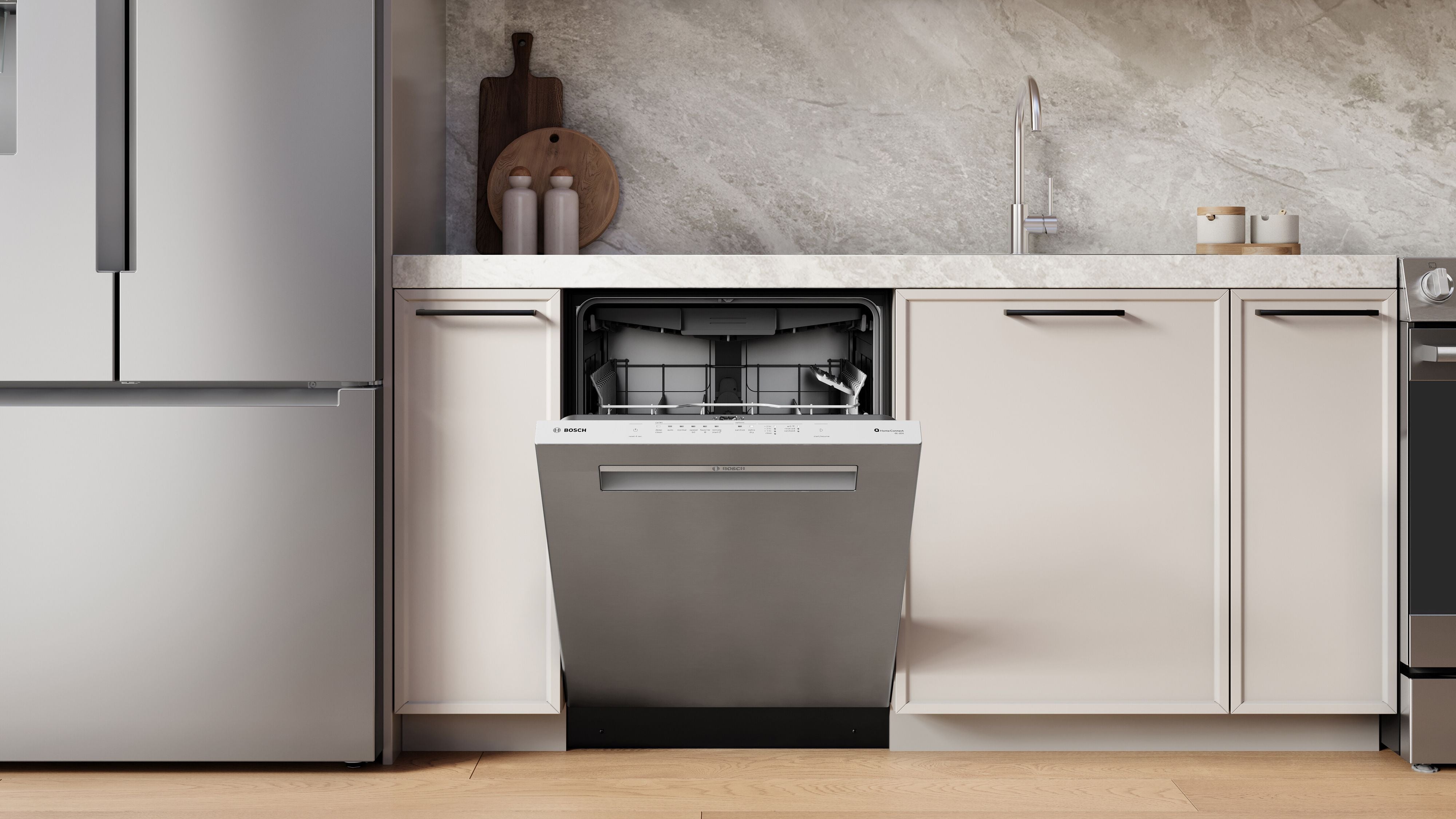 Bosch Stainless Steel 300 Series 24" Dishwasher with Pocket Handle - SHP53EM5N