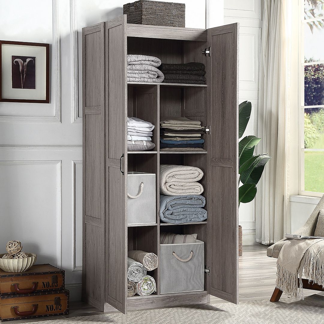 Klinte Storage Closet - Grey