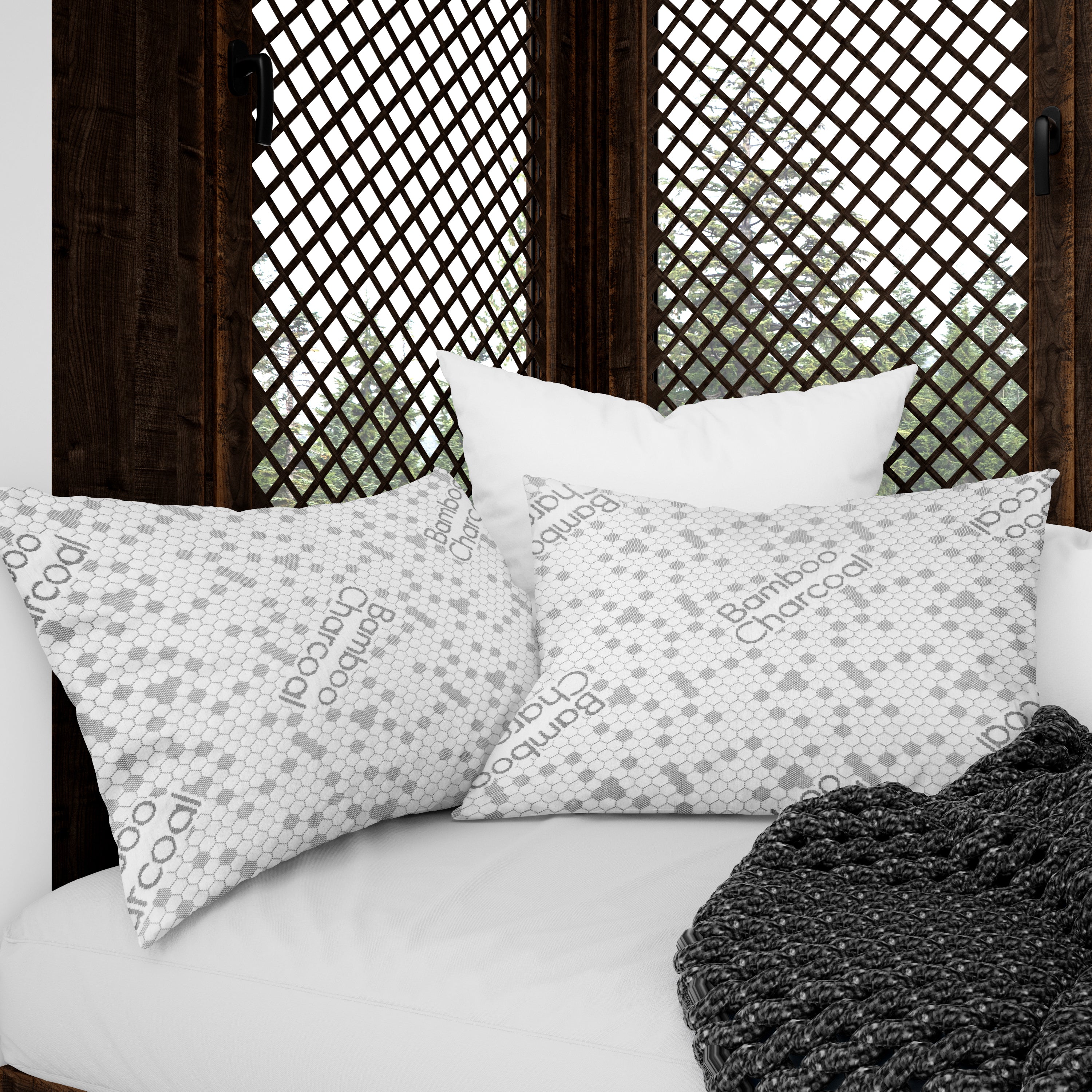 Cotton House 2 Pack Charcoal Infused King Pillow