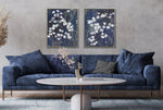 Blossoms in Indigo II Wall Art - Blue/White - 24 X 30