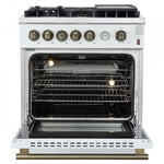 Forno Giovanni 30" White Freestanding Gas Range (4.32 Cu. Ft.) - FFSGS6274-30WHT