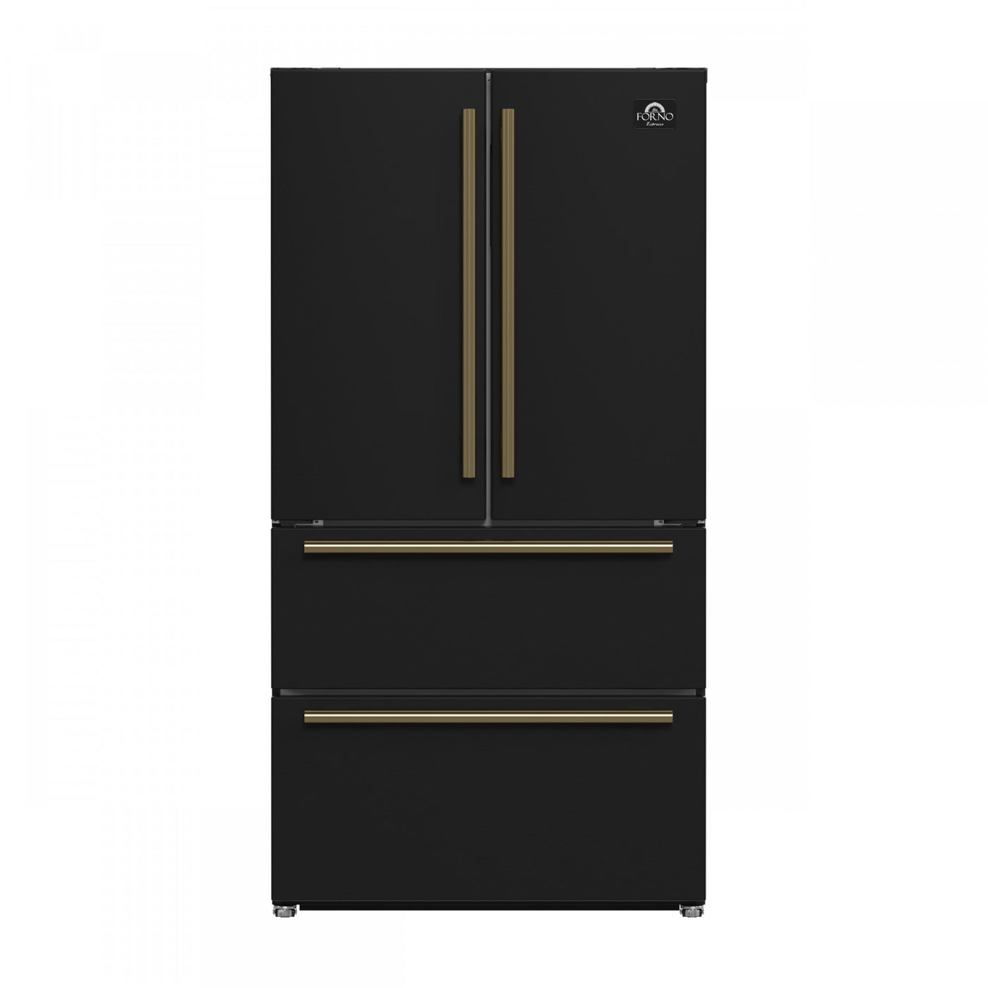 Forno Moena Black Counter-Depth French Door Refrigerator with Ice Maker (19.2 Cu. Ft.) - FFRBI1820-36BLK