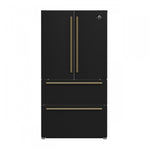 Forno Moena Black Counter-Depth French Door Refrigerator with Ice Maker (19.2 Cu. Ft.) - FFRBI1820-36BLK