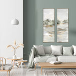 Pastel Reflections I Wall Art - Grey/Beige - 48 X 16