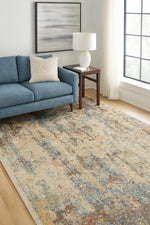 Ishani 5' X 8' Area Rug - Cream/Blue/Taupe