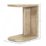 Lofva C-shaped Side Table - Light Brown/Beige
