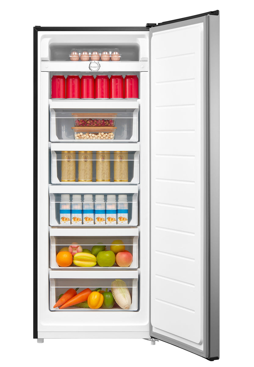 L2 Stainless Steel Upright Freezer and Convertible Fridge (6.9 Cu. Ft