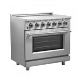 Forno Massimo 36" Stainless Steel Freestanding Electric Range With True Convection And Air Fry (5.36 Cu. Ft.) - FFSEL6020-36
