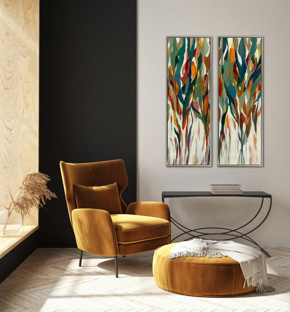 Nature in Motion I Wall Art - Multi-Colour - 48 X 16