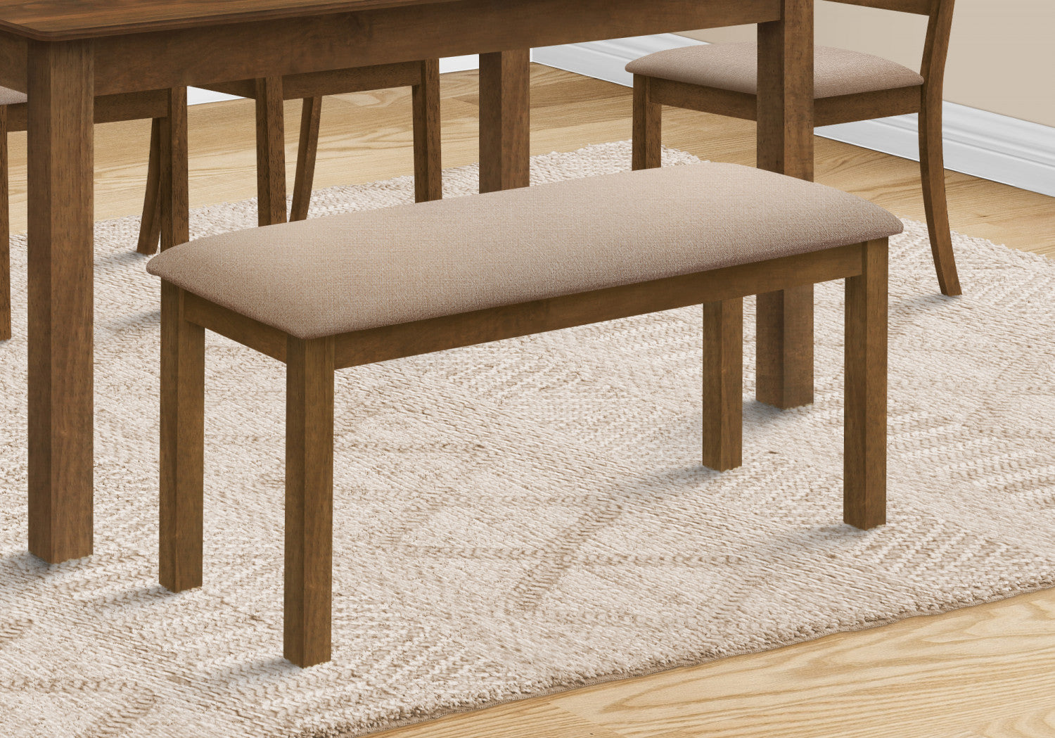 Elin Bench - Walnut/Beige