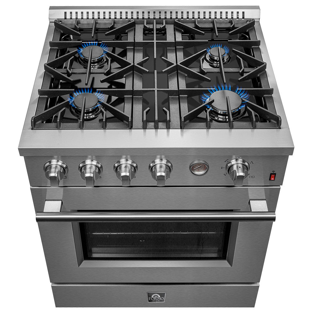 Forno Marco 30" Stainless Steel Freestanding Gas Range (4.32 Cu. Ft.) - FFSGS6277-30
