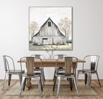 The Quiet Barn Wall Art - Grey - 40 X 40