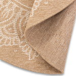 Avanos Medallion Indoor/Outdoor Rug - 6ft Round - Beige/White