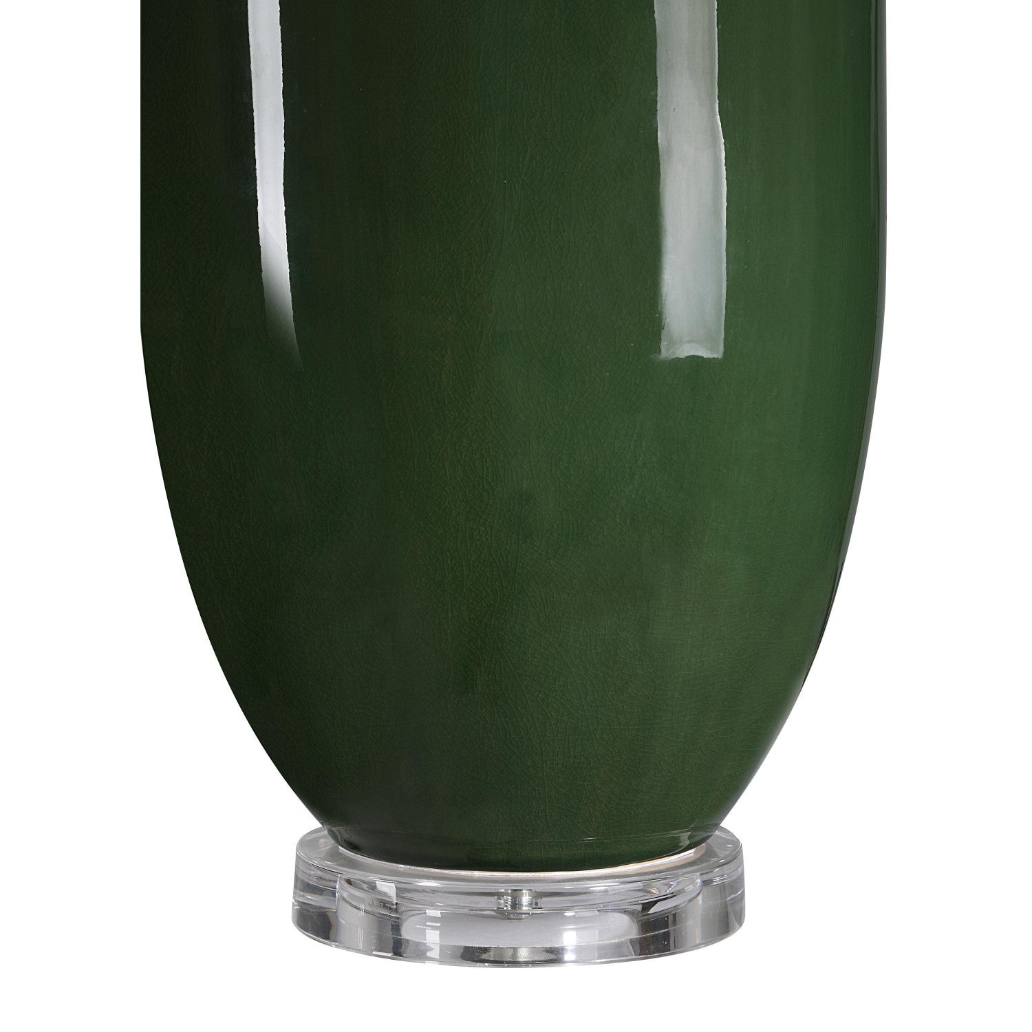Fleur Table Lamp - Crackled Olive Green