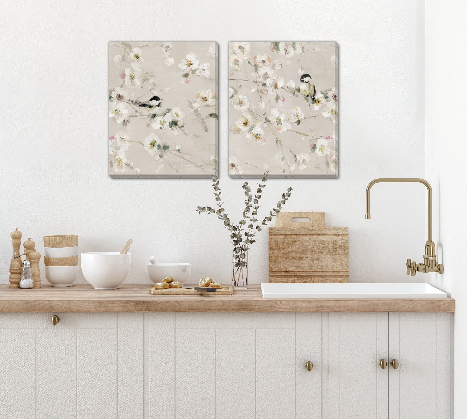 Delicate Song Wall Art - Beige - 16 X 20 - Set of Two