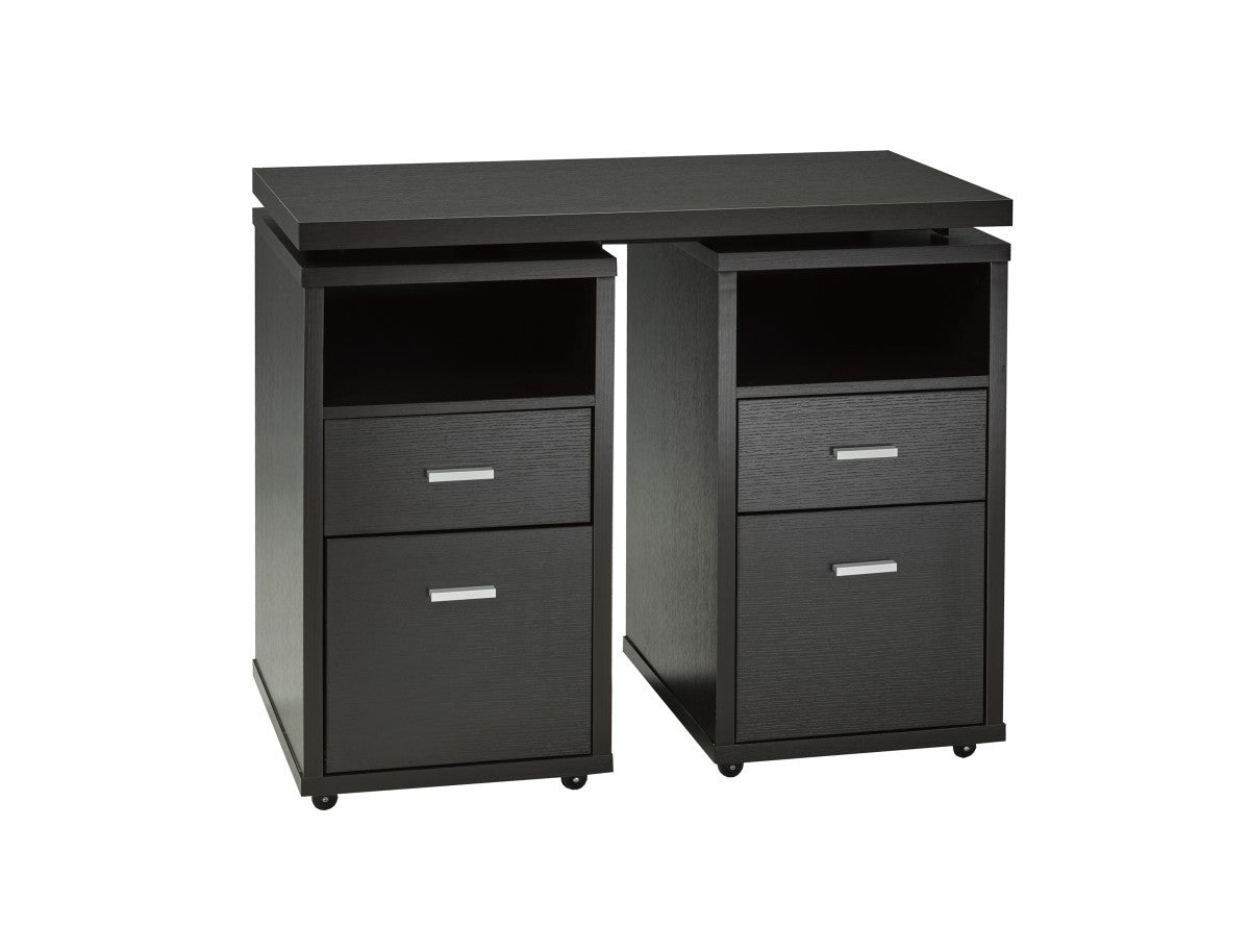 Kamala Expandable Office Desk - Dark Cherry