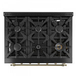 Forno Antico 36" Black Freestanding Gas Range (4.5 Cu. Ft.) - FFSGS6219-36BLK