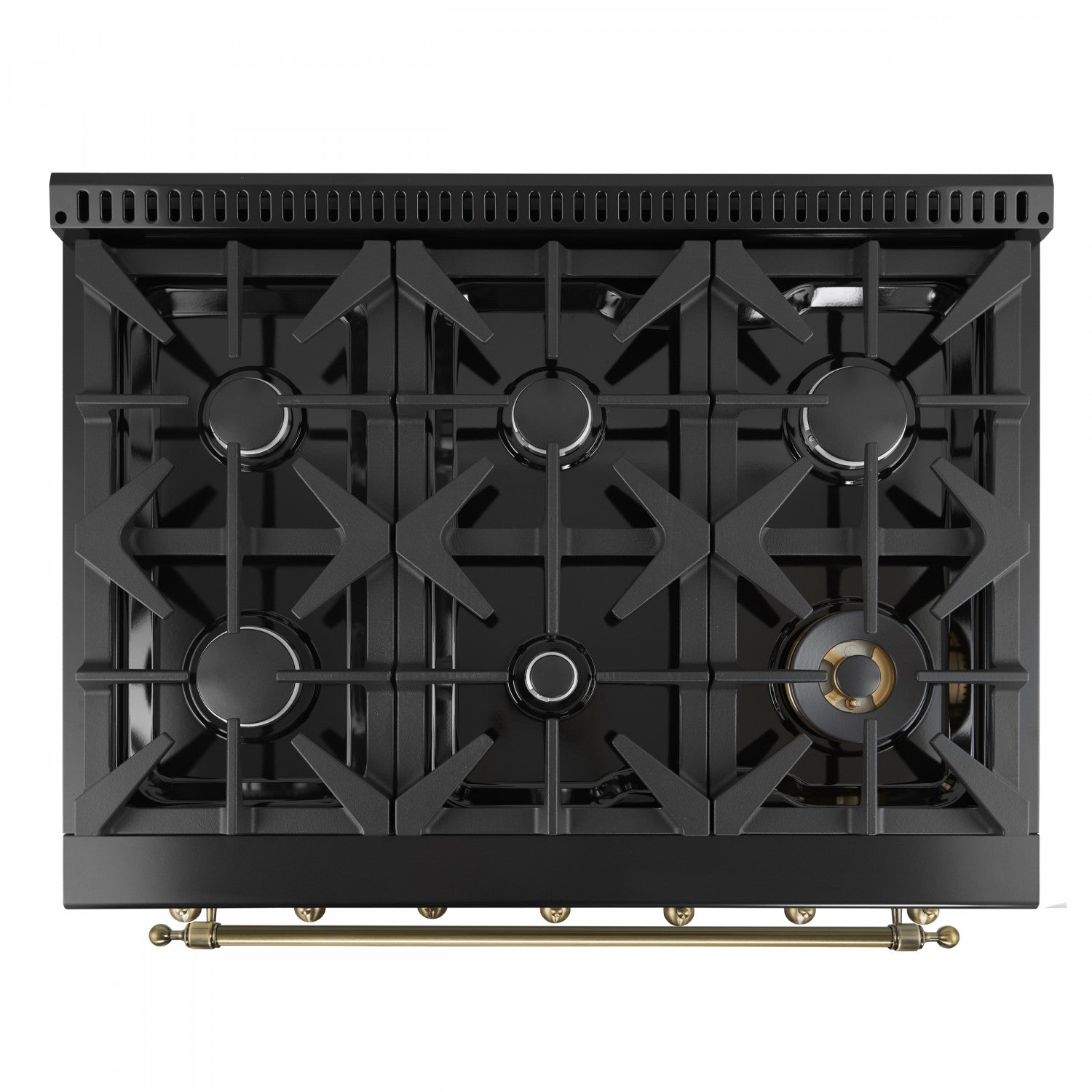 Forno Antico 36" Black Freestanding Gas Range (4.5 Cu. Ft.) - FFSGS6219-36BLK